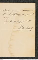 Nachlass Franz Steindachner, Brief von Fr. Danitz an Franz Steindachner (31.08.1881), Inv.Nr. 92.01, Seite 3